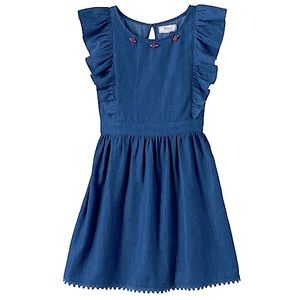 Beauty and the Beast Denim Flutter Sleeve Dress